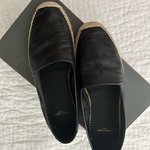 YSL logo embroidered espadrilles, size 11